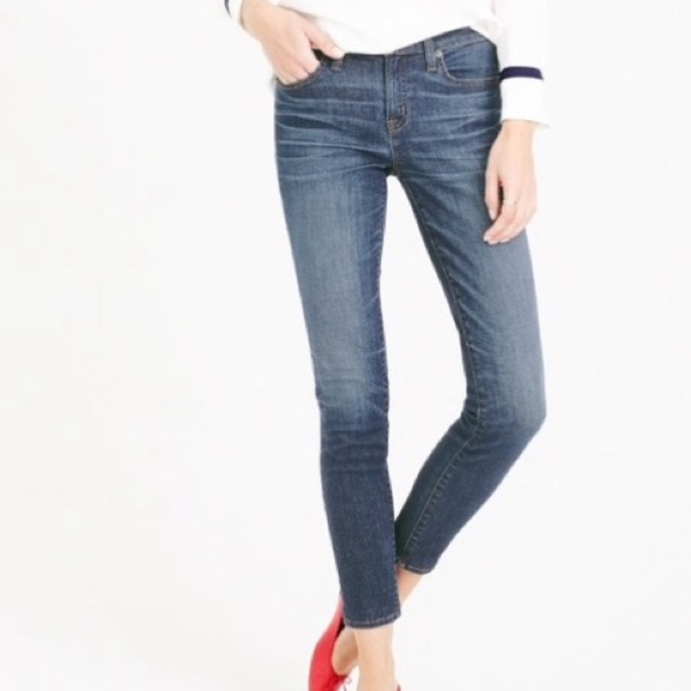 J Crew Toothpick Jeans Petite 23 Edison Wash P23
